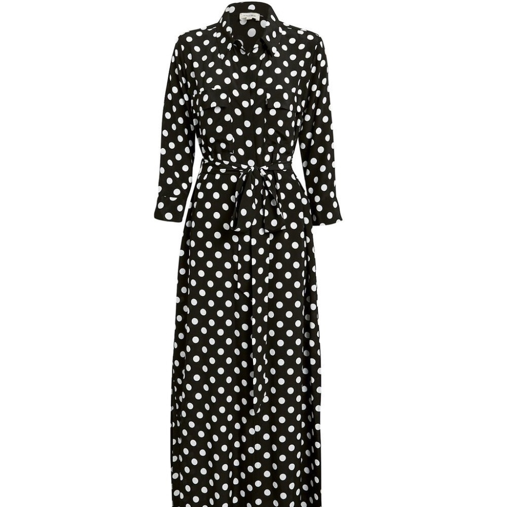 L’agence silk Cameron maxi shirtdress sz S